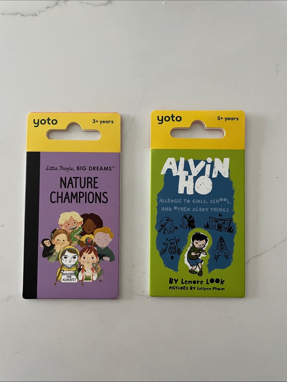 Yoto Kids Audio Cards - Nature Champions (Purple) & Alvin Ho (Green)